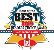 Best of The Best | Readers Choice Award | The Macomb Daily | 5 Star | 1st Place | 2019